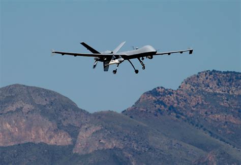 image   customs  border patrol drone aircraft lifts   ft huachuca  sierra vista
