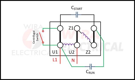 wiring  single phase motor wiring diagram
