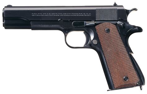 excellent pre war colt government model semi automatic pistol rock island auction