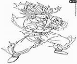 Goku Kamehameha Dragon Ball Coloring Pages Super Sayajin Game sketch template