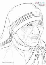 Teresa Mother Colouring Coloring Drawing Colour Pages Printable Getdrawings Become Member Log Getcolorings Village Activity Explore sketch template
