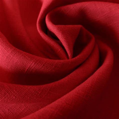 red  linen fabric tissus en ligne