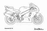 Motorrad Zx7r Zx Nachzeichnen Vektorgrafik Inkscape sketch template