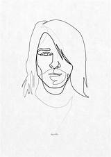 Cobain Nirvana Quibe Tatoveringer Tatuagem sketch template