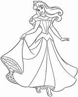 Aurora Coloring Princess Pages Disney Sleeping Beauty Printable Drawing Dress Wedding Her Clipart Isabella Baby Print Castle Happily Walk Color sketch template