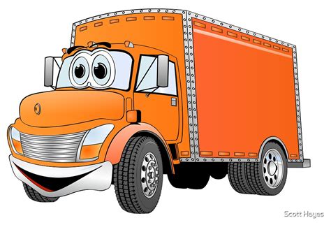 box truck orange cartoon  scott hayes redbubble
