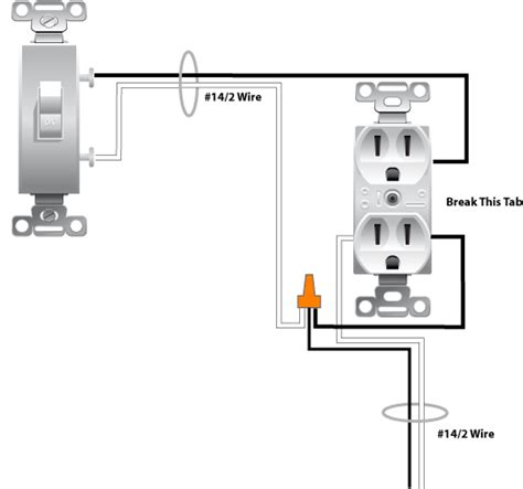wire  switched outlet power  receptacle