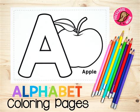 preschool coloring pages alphabet