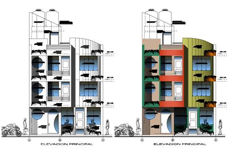 autocad drawing  sectional elevations cadbull