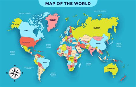 world map  country names  vector art  vecteezy