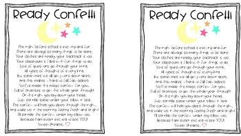 ready confetti poem  crayons  kittens teachers pay teachers