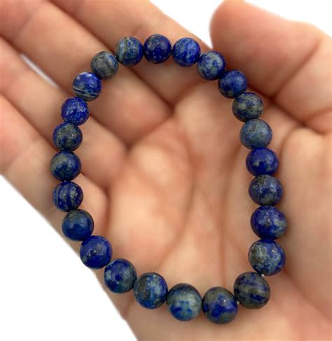 lapis lazuli bracelet mm beads crystal healing bracelet perfect