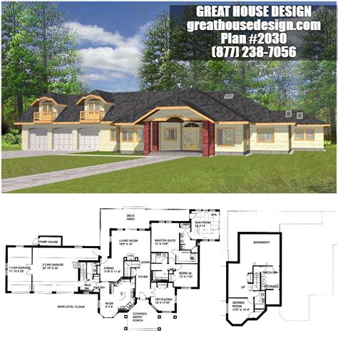 gorgeous northwest style empty nester  sunroom house plan