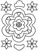Rangoli Coloring Pages Kids Printable Bestcoloringpagesforkids Print Flower Clipartmag Indian Clipart sketch template