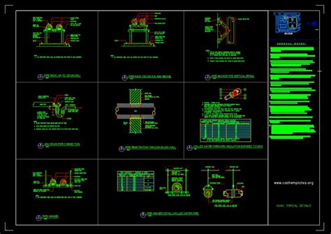 hvac typical details drawing cad template dwg cad templates