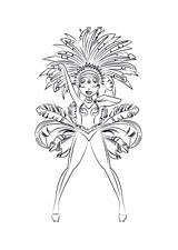 Coloring Brazil Samba Rio Carnival Pages Dancer sketch template