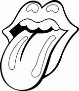 Coloring Mouth Pages Rolling Stones Tongue Stone Drawing Tattoo Logo Sheets Painting Silhouette Color sketch template