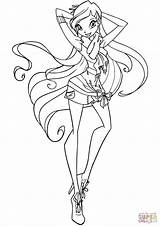 Winx Stella Coloring Pages Club Bloomix Printable Color Book Print Online sketch template