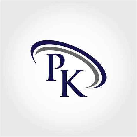 monogram pk logo design  vectorseller thehungryjpeg