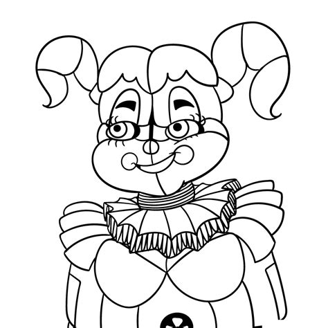 circus baby coloring page