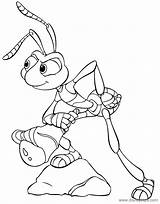 Flik Bug Life Coloring Pages Disneyclips Spyglass His sketch template