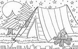 Coloring Pages Camping Kids Summer Sheets Printable Adult Sheet sketch template