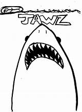 Jaws Coloring Pages Movie Logo Shark Poster Color Getcolorings Tocolor Crayola Mothers sketch template