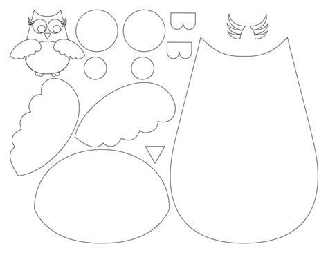 owl printable template coloring home