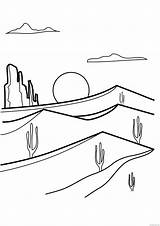 Coloring4free Sun 2021 Coloring Printable Pages Sunrise Desert Related Posts sketch template