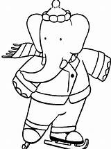 Coloring Babar Elephant Pages Popular sketch template
