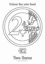 Euro Coloring Sheets Coins Teaching Resources Colouring Sparklebox sketch template