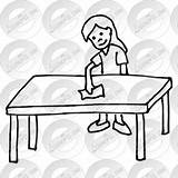 Table Wiping Clip Washer Wipe Outline Clipart Pluspng Classroom Drawings sketch template