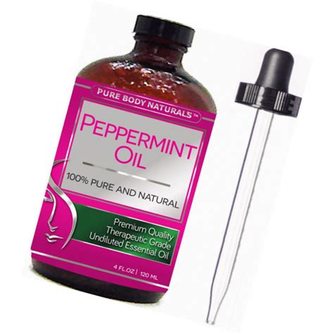 Pure Body Naturals Undiluted Essential Peppermint Oil 4 Fl Oz