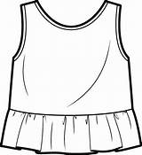 Undershirt sketch template