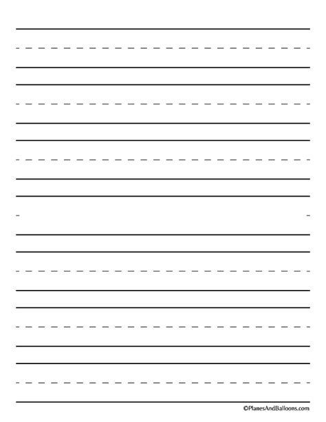 handwriting paper  printable kindergarten lined kindergarten