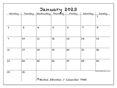 january  printable calendar ms michel zbinden uk