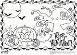 Halloween Coloring Pages Library Color Colouring Clip Printable sketch template