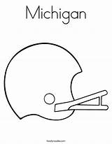 Michigan Coloring Pages Helmet Built California Usa Getdrawings Twistynoodle Noodle sketch template