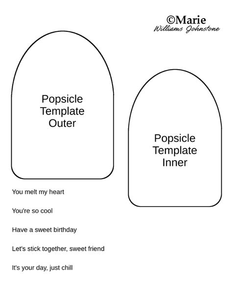 popsicle card tutorial   template
