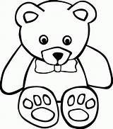 Coloring Teddy Bear Pages Templates Popular Print sketch template