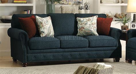 summerson sofa fa  navy fabric  homelegance woptions