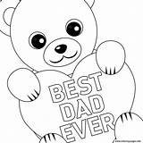 Fathers Coloring Printable Card Dad Pages Father Printables Cards Bear Print Teddy Cute Kids Sheets Lovepapercrafts Book Atividade Crafts Detailed sketch template