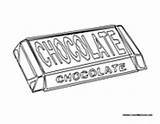 Candy Chocolate Coloring Bar Pages Colormegood sketch template