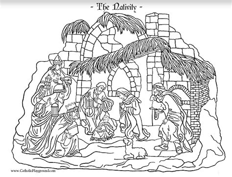 nativity coloring page nativity coloring pages nativity coloring