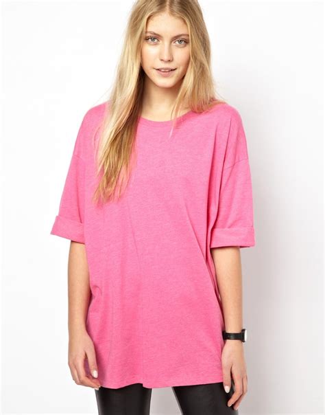 lyst asos oversized tshirt  pink