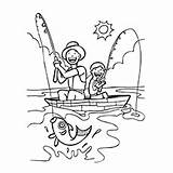 Fisherman Coloring Fishing Pages Son Family Kids His Fishermen Peter Drawing Catching Jesus Printable Simon Colouring Fish Sheet Fishes Dad sketch template