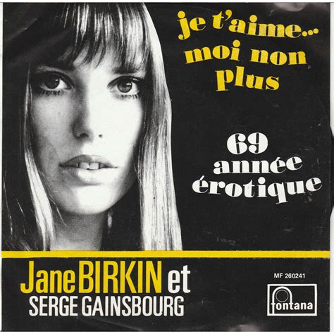 Je Taime Moi Non Plus 69 Année Erotique De Jane Birkin Ett Serge