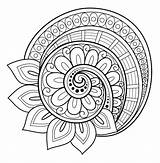 Mandala Flower Getdrawings Drawing Coloring sketch template