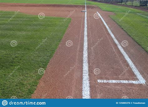 baseball field infield  base  stock photo image  batting