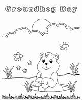 Groundhog Coloring Pages Printable Sheets Activity Cute Kids Happy Color Preschool Drawing Animal February Ground Hog Animals Groundhogs Sheet Print sketch template